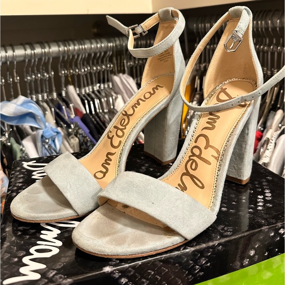 Light Blue Sam Edelman Strappy Block Heel - Picture 1 of 4
